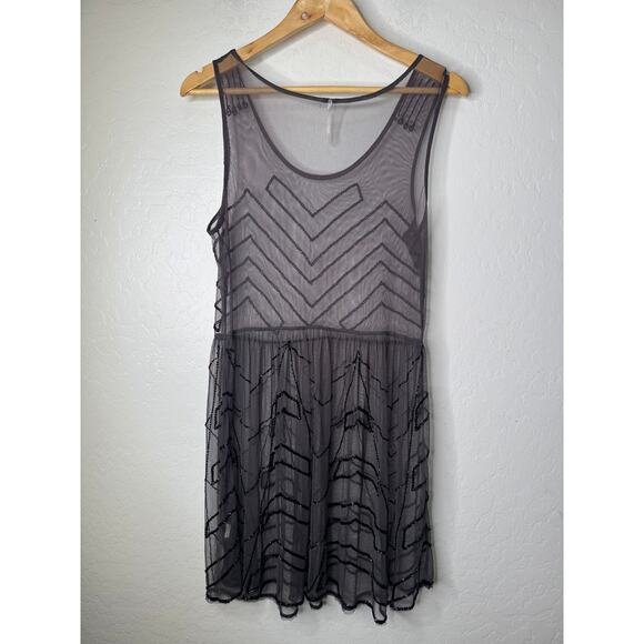 Free People Black and White Mini Dress - Picture 3 of 8